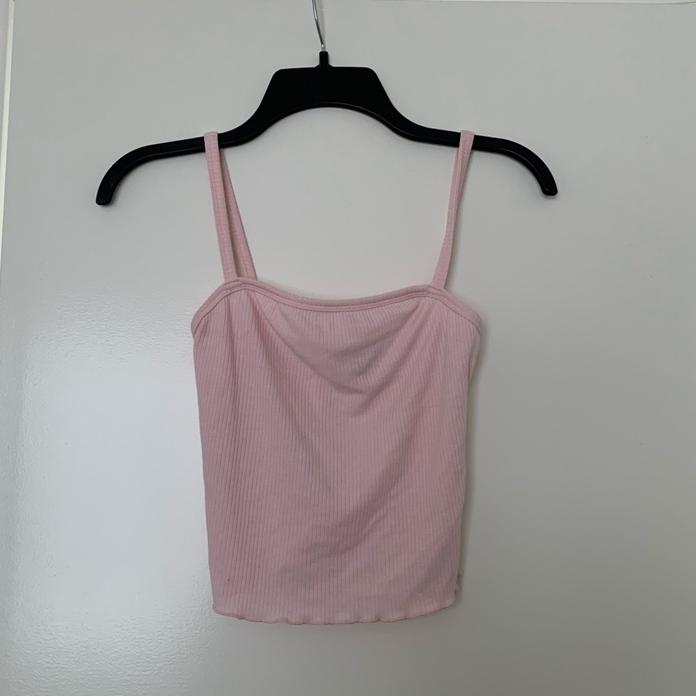 Pink Ruffle F21 Tank Top